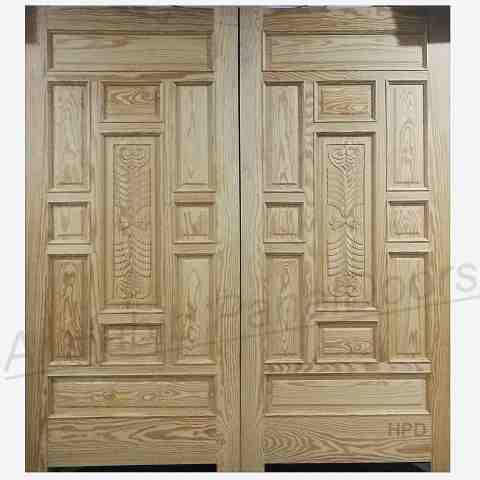 This is Main Double Door. Code is HPD109. Product of Doors - Solid Wooden Main Doors in Pakistan, Spain, England, Main Doors, Double Door, Dayyar Wooden Main Doors, Ash Wood Main Doors, 6 Panel Double Door -  Al Habib
