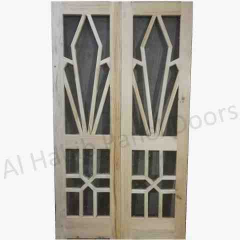 This is Kail Wood Wire Mesh Door. Code is HPD523. Product of Doors - Solid Wood Mesh door available in Dayyar Wood Ash Wood Pertal Wood Kail Wood. Wooden Mesh Door available on order. No compromise on quality. Al Habib