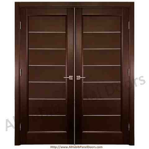 This is Kail Wood Main Double Door. Code is HPD582. Product of Doors - Beautiful two panel kail wood design for main door entrance, available in all sizes also available in Ash wood, kail wood, yellow pine. Al Habib