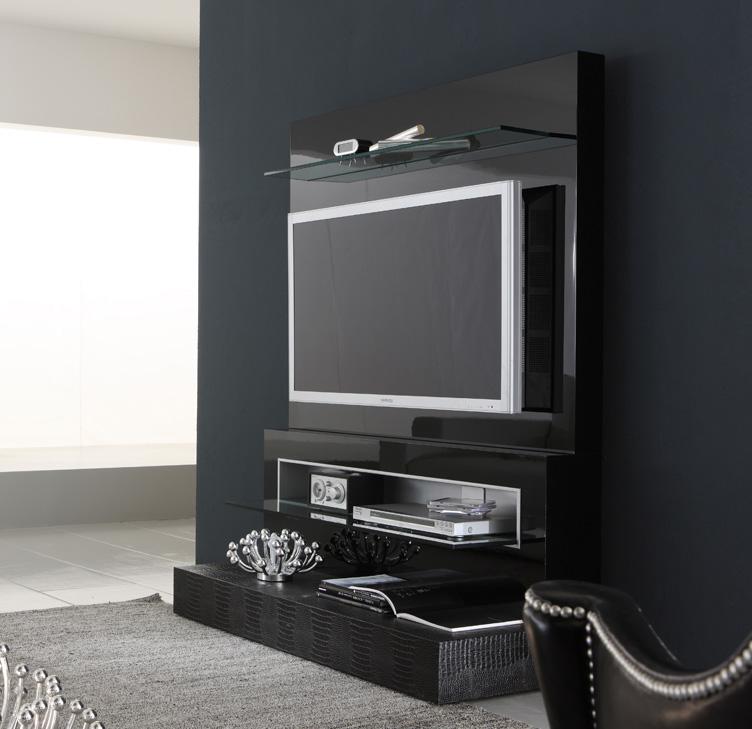 Black Diamond Wall Mounted Modern TV Cabinets Design