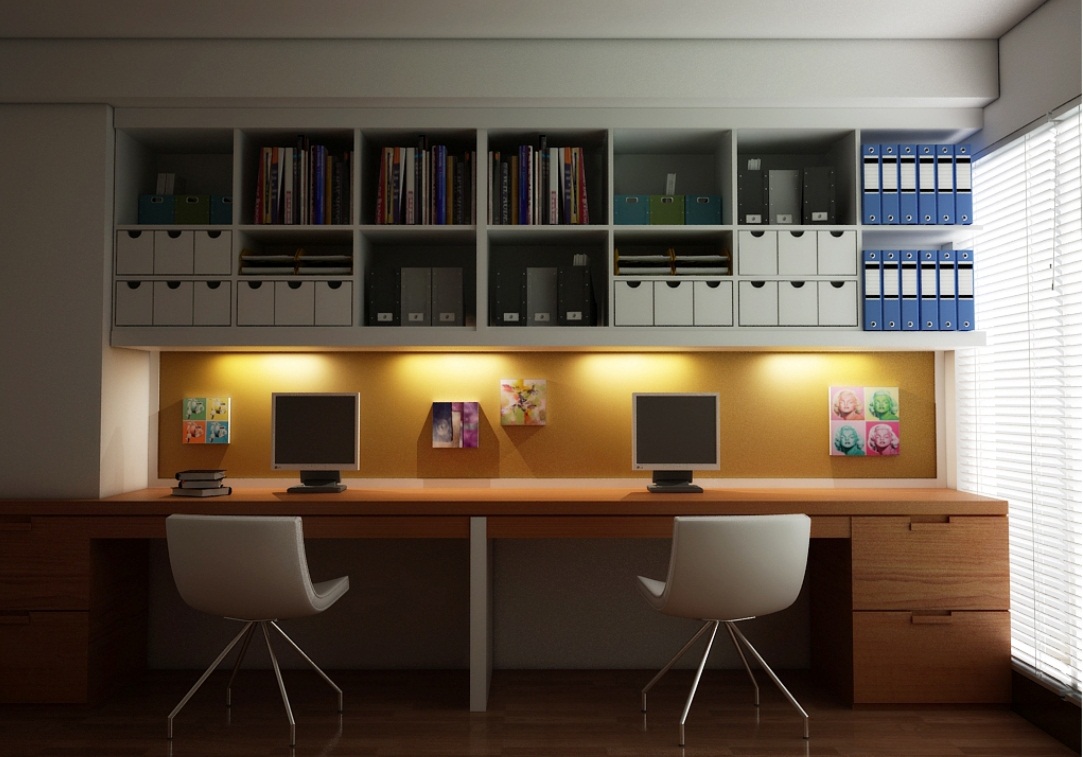 Book Shelves Computer Desk Creative Design