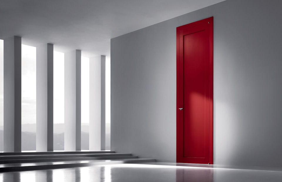 Chestnut Red Fiberglass Italian Door