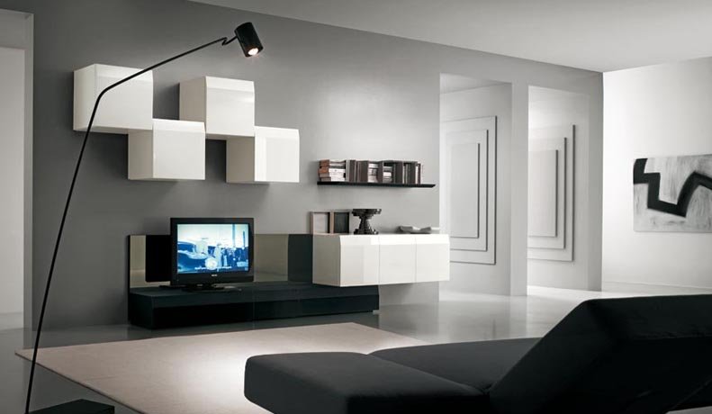 Contemporary And Modernist LCD Wall Unit Design