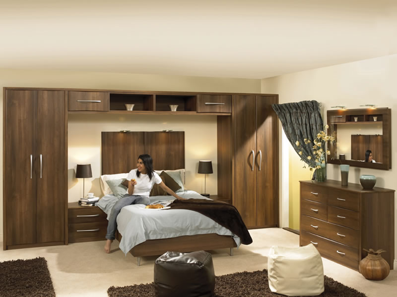 Ideal Bedroom Furniture In Dark Walnut Custom Made