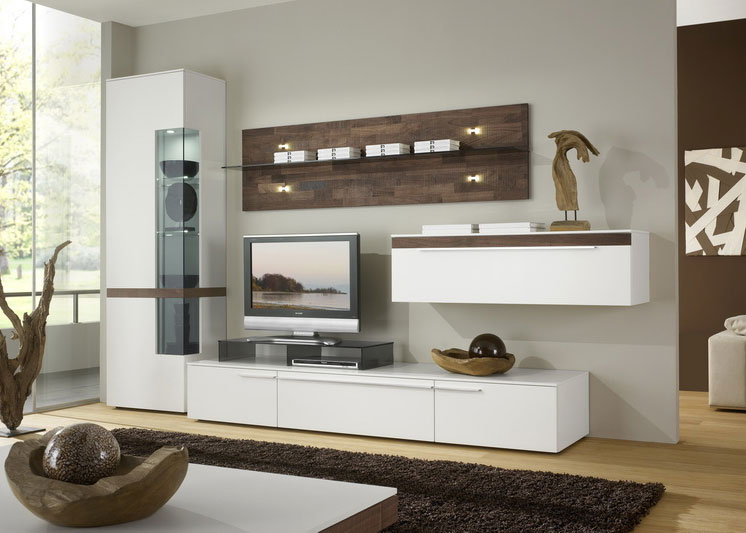 LCD Wall Storage Cabinets Design