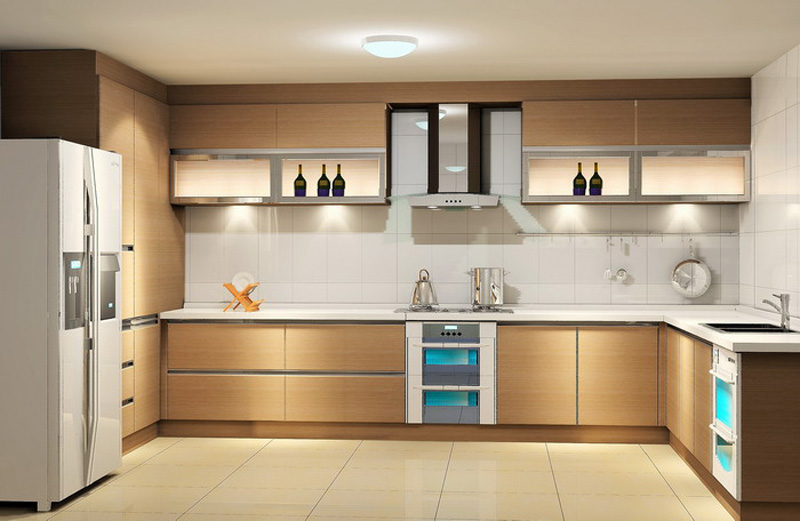 Light Coloured Contemporary Kitchen Cabinets