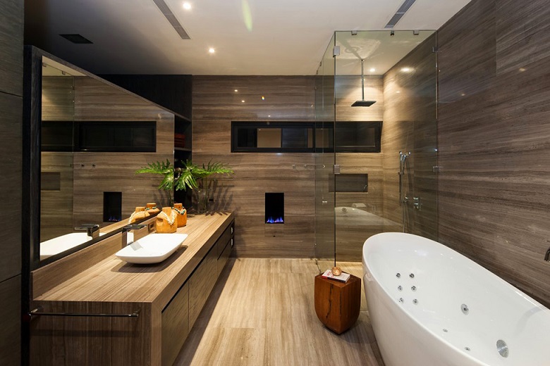 Luxury Interior Brown Bathroom Designs Mexico
