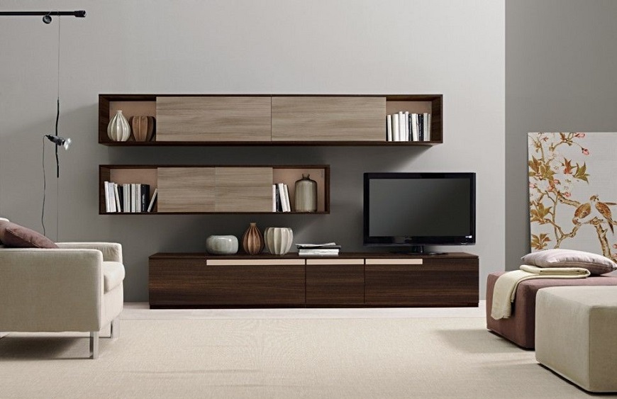 Modern Lcd Cabinet Wall Shelves Furniture Design