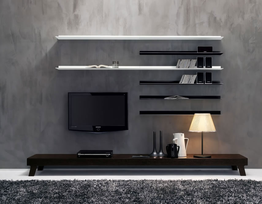 Modern Wall Unit LCD TV Set Ideas