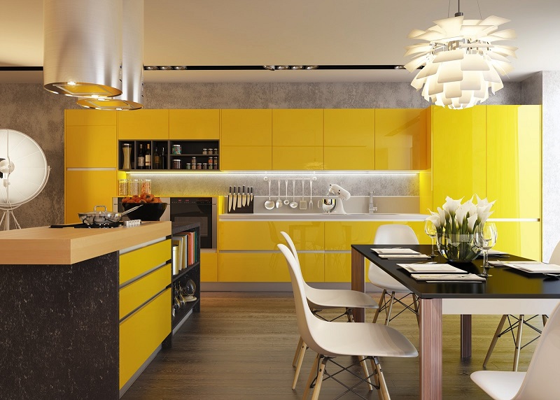 Yellow Kitchen Cabinets