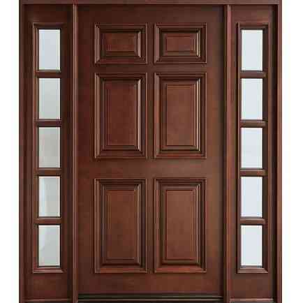 6 Panel Solid Wood Door