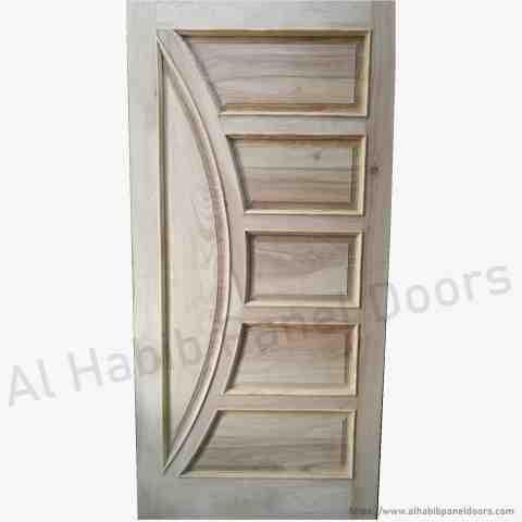 American Ash Wood Five Panel D Design Door