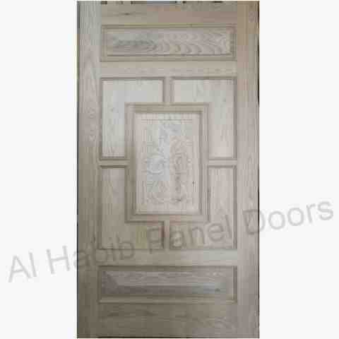 Ash Wood Door With Hand  Carving