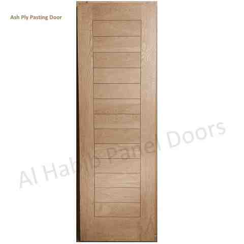 Ash Wood Ply Pasting Door