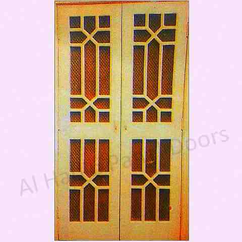 Ash Wooden Mesh / Jali Double Door