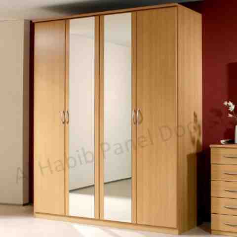 Four Doors Wardrobe With Looking Glass