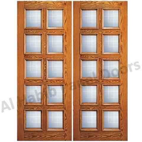 Glass Wooden Double Door