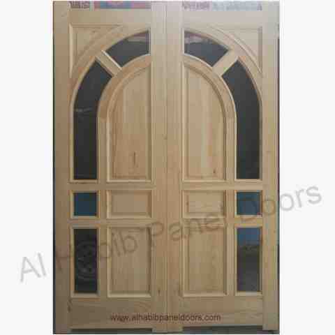 Kail Wood Double Door With Glass