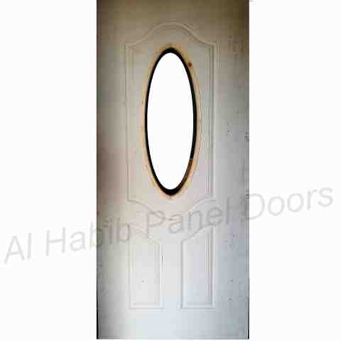 Malaysian Skin 3 Panel Door With Glass Hole