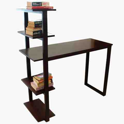 Modern Study Table WIth 4 Shelves Design