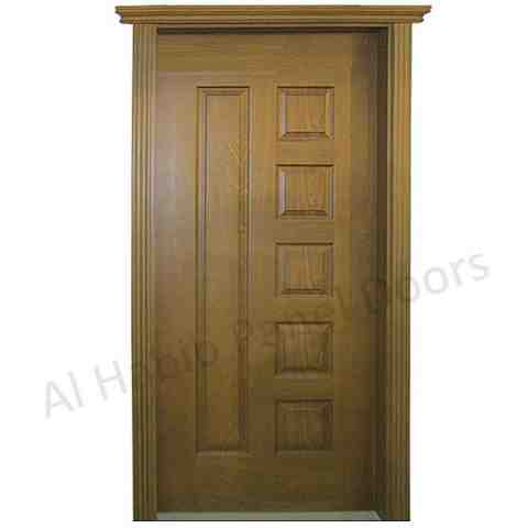 Polish Ash Wood Door Six Panel With Frame