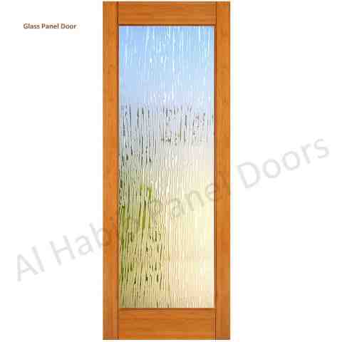 Solid Single Panel Door With Glass