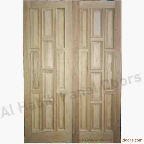 Solid Ash Wood Main Double Door