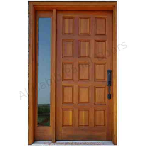 Solid Wooden Panel Door With Frame