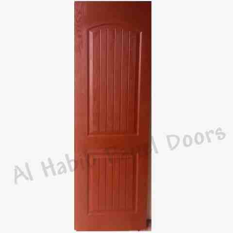 Teak Wood Fiberglass Two Panel Door