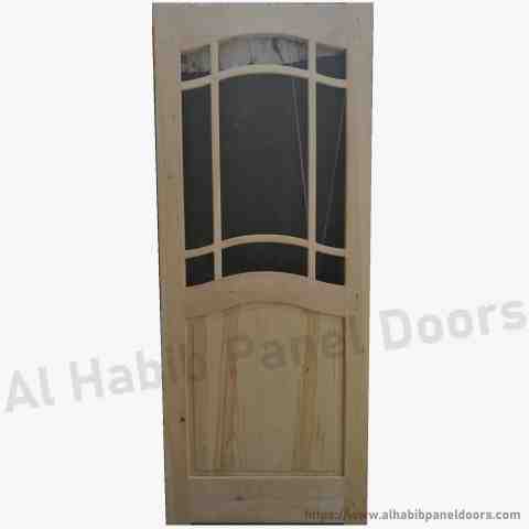 Wire Mesh Two Panel Kail Wood Door