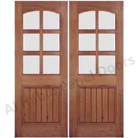 Wooden Glass Double Door