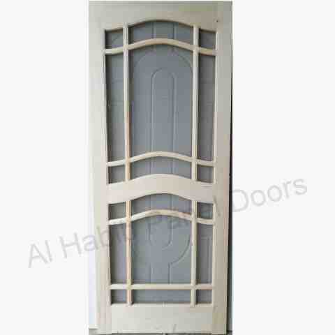 Kail Wood Wire Mesh Two Panel Curve Door
