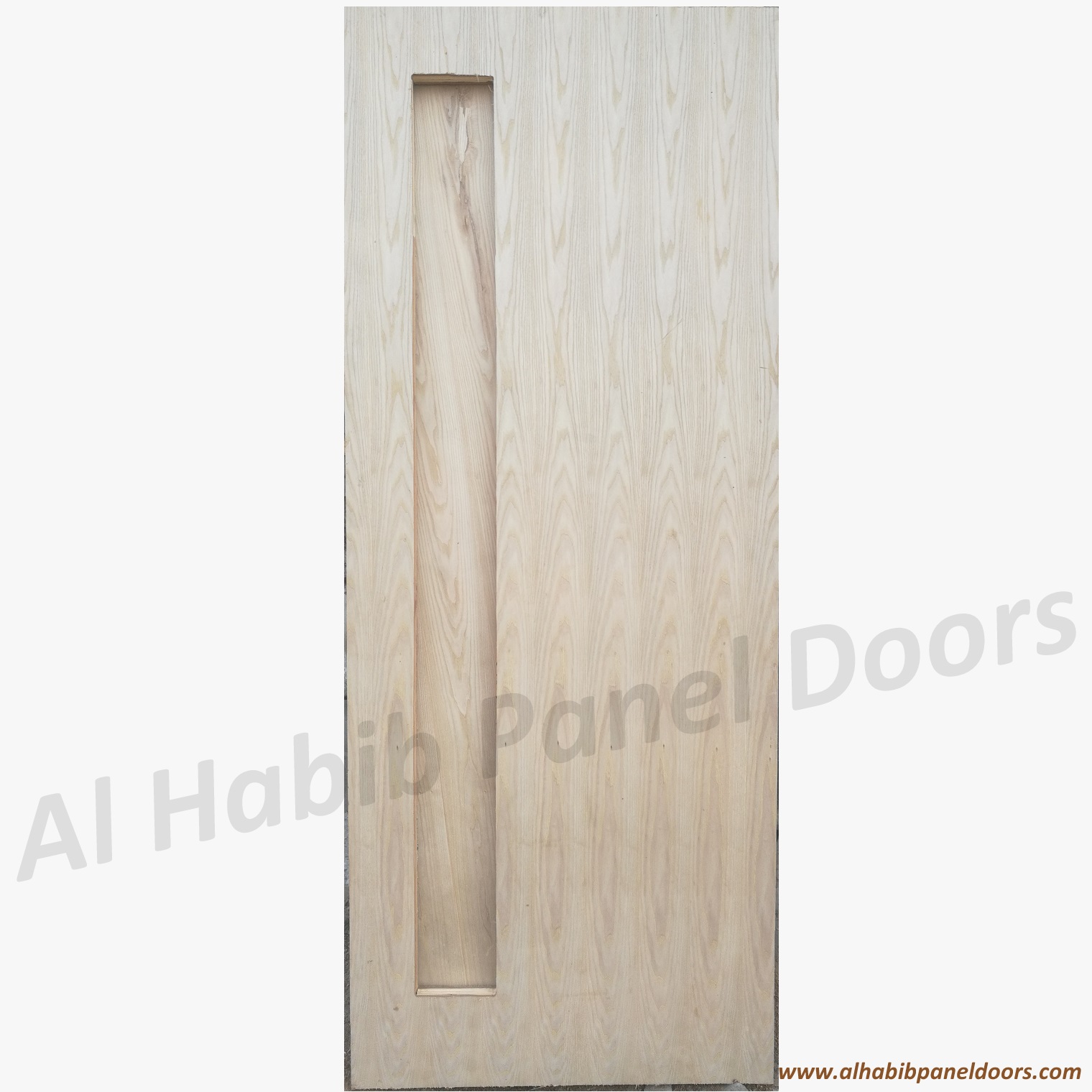 Ash Mdf Door With Glass Panel