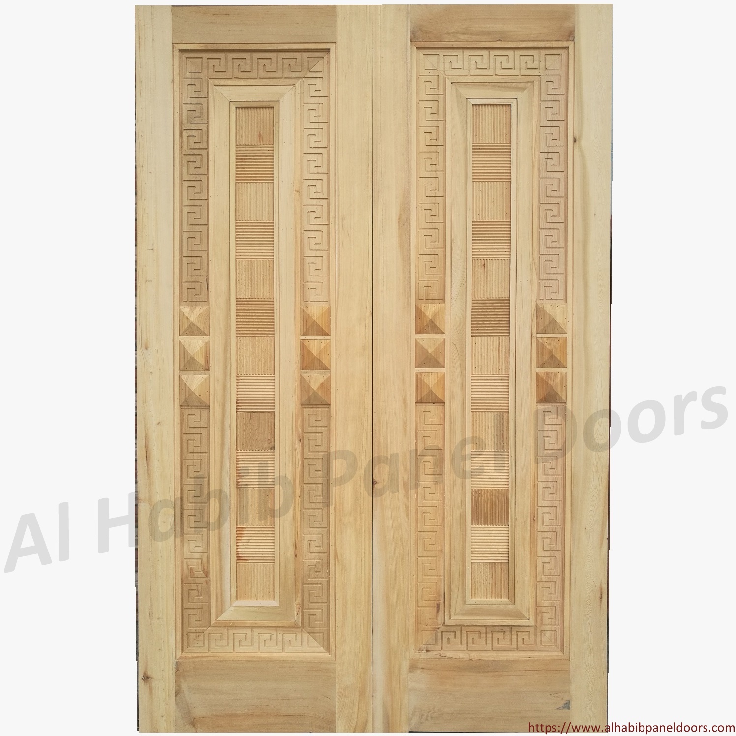 Diyar Wood Main Double Door Versace Design