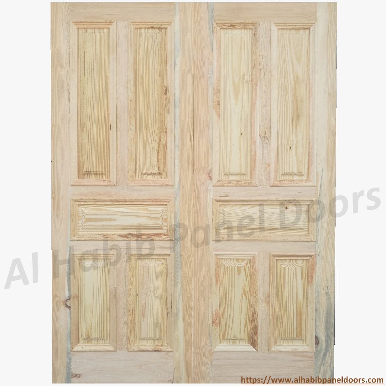 Solid Kail Wood Main Double Door