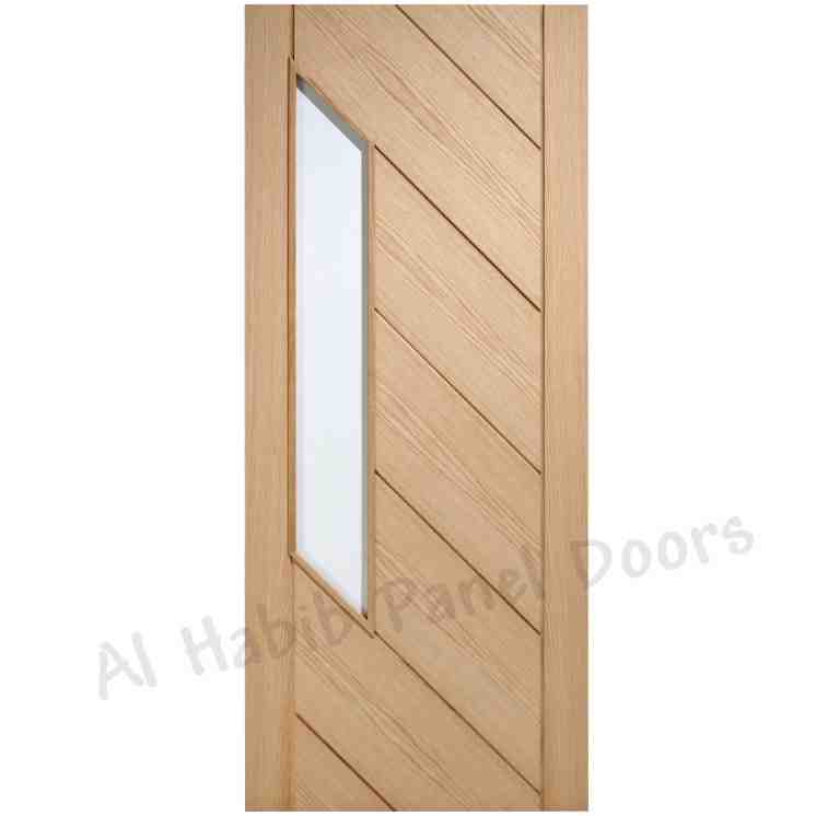 Ash Ply Pasting Diagonal Lines Glass Door