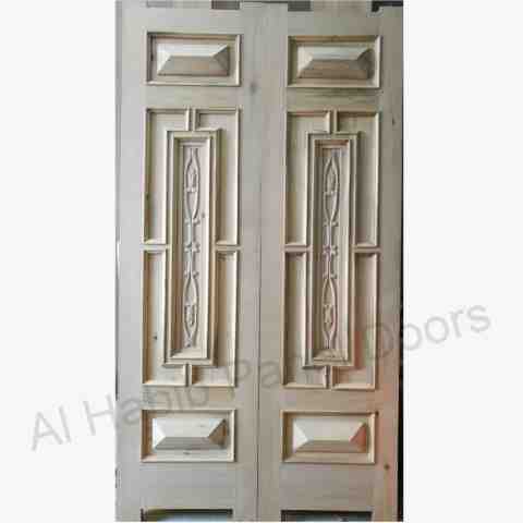 This is Main Solid Double Door. Code is HPD326. Product of Doors - Solid Wooden Main Doors in Pakistan, Spain, England, Main Doors, Double Door, Dayyar Wooden Main Doors, Ash Wood Main Doors, 6 Panel Double Door -  Al Habib