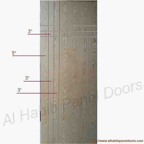 This is Ash Mdf Two Panel Door. Code is HPD675. Product of Doors - Beautiful Ash Lasani door design with hand router. Ash mdf doors are ready on order in all sizes.  Al Habib