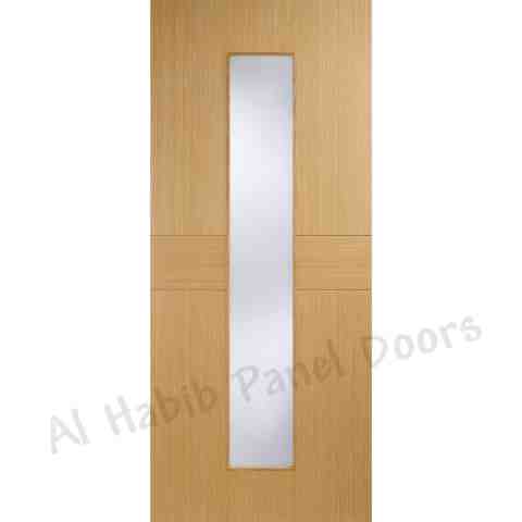 This is Ash Ply Pasting Diagonal Lines Glass Door. Code is HPD546. Product of Doors - Ash Double ply pasting solid inside glass door. New Ash Diaganol design door. Ready on Order. Available in all sizes Al Habib