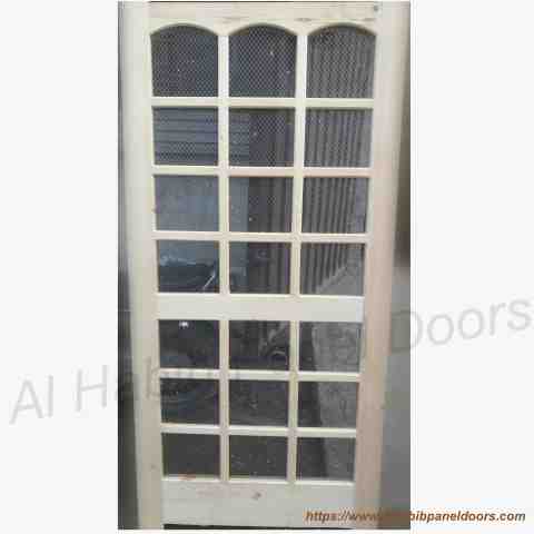 This is Kail Wood Wire Mesh Two Panel Curve Door. Code is HPD572. Product of Doors - Imported Pertal Wood Wire Mesh Door 2 panel design, Also available in ash wood, kail wood, dayyar wood. All Sizes available on order. Al Habib
